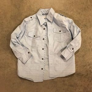 Paper denim and cloth button down